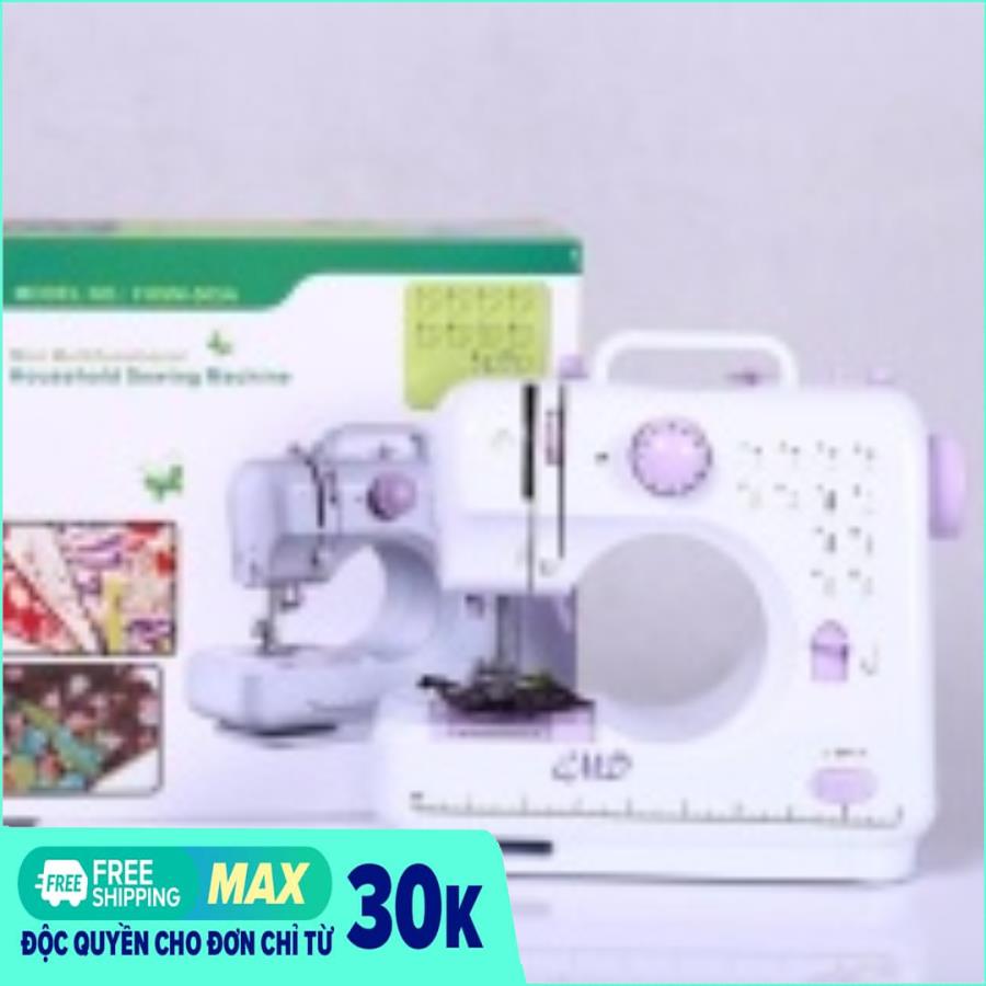 Máy may 12 đường may hỗ trợ vắt sổ  505A (Trắng) +Tặng Vòng tỳ hưu phong thủy