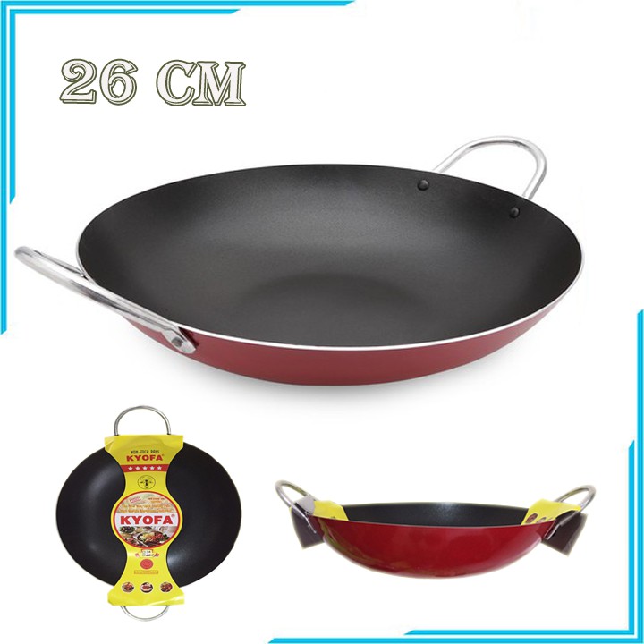 [HCM]Chảo chống dính 2 quai KYOFA size 26cm