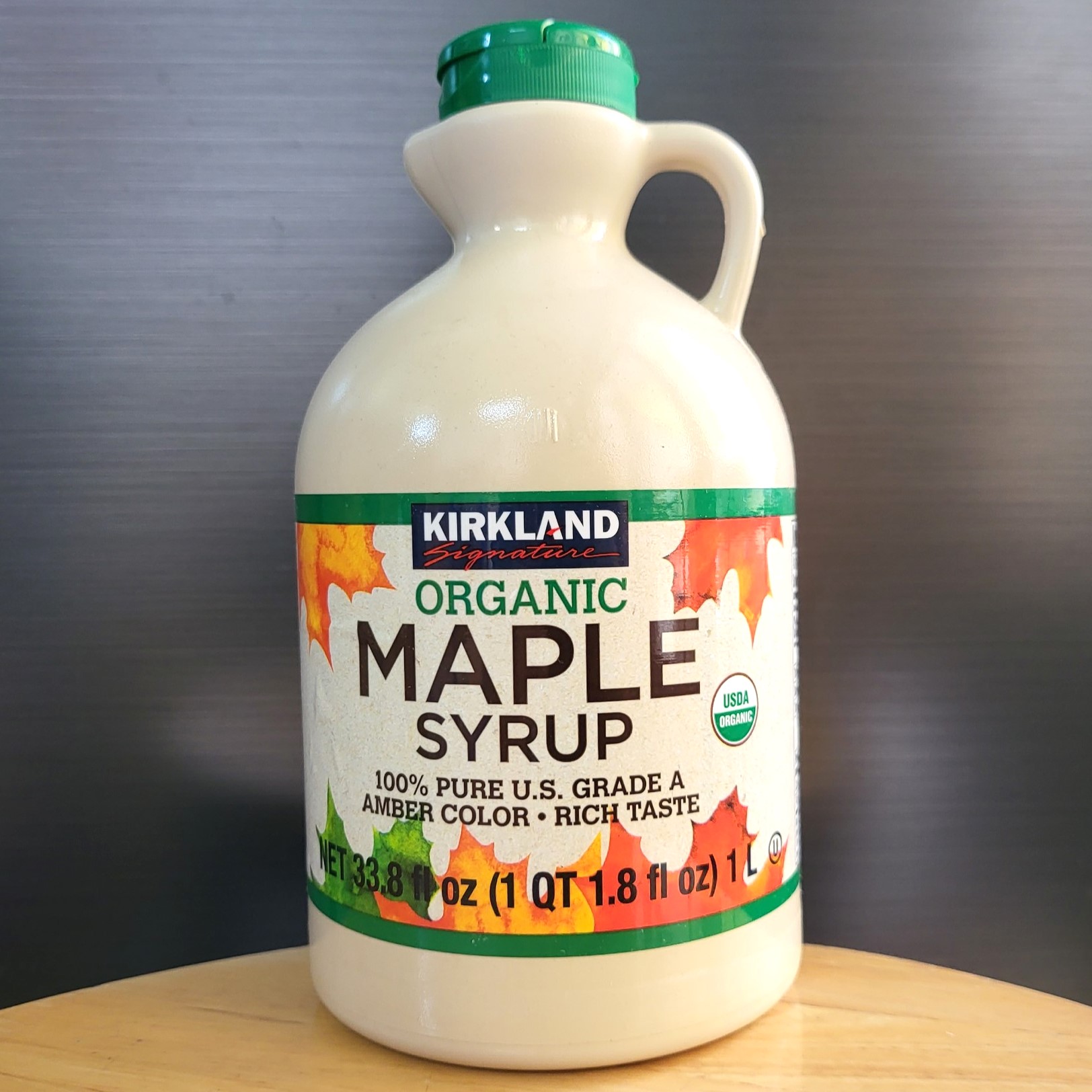 Kirkland – bình 1 l – si rô cây phong hữu cơ / canada / organic maple syrup