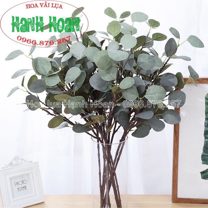 Cành lá táo tai voi 5 nhánh cao 90cm - Cành lá giả