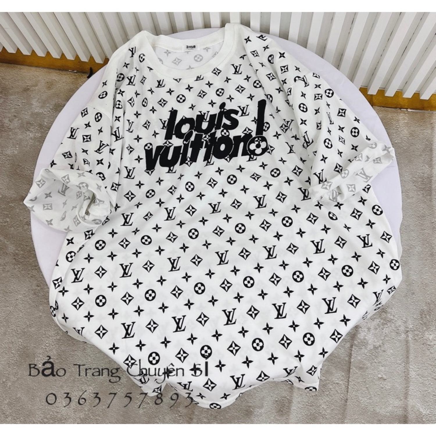 Áo Thun Tay Lỡ L.V Eo Vì Hot Trend Form Rộng Cổ Tròn Phong Cách Cá Tính Năng Động-Áo Phông Nam Nữ Unisex Freesize Tay Lỡ