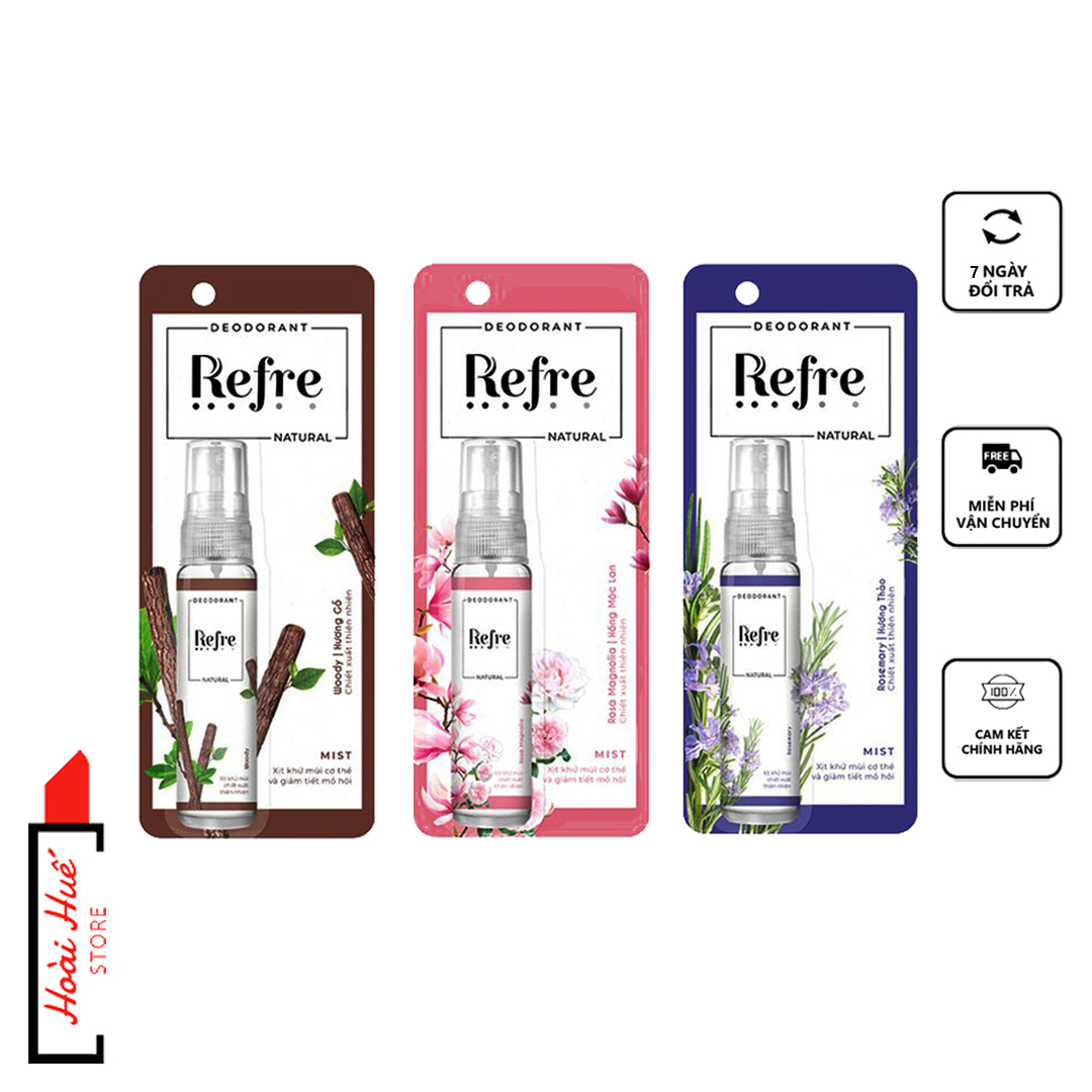 Combo 3 xịt khử mùi hương nước hoa Refre- Hàng tặng 6ml