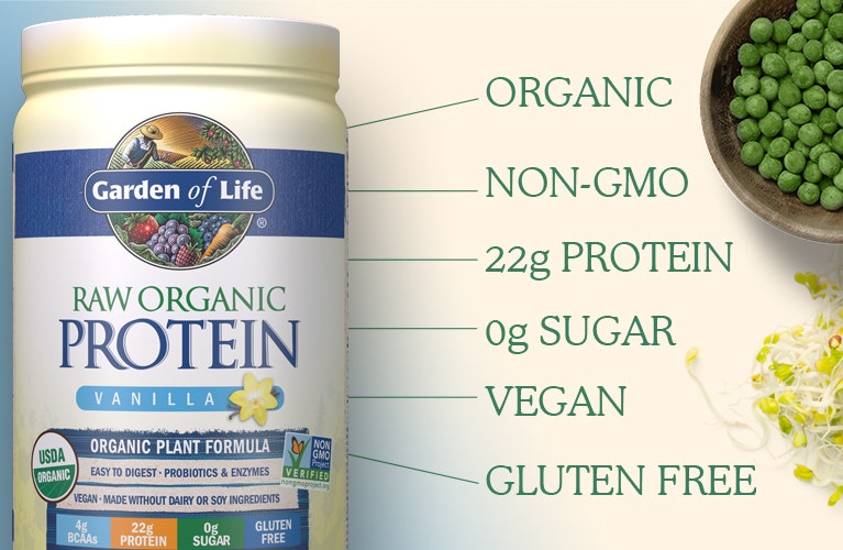 Bột đạm thuần chay hữu cơ Garden of Life Raw Organic Protein 20 Servings |  Lazada.vn