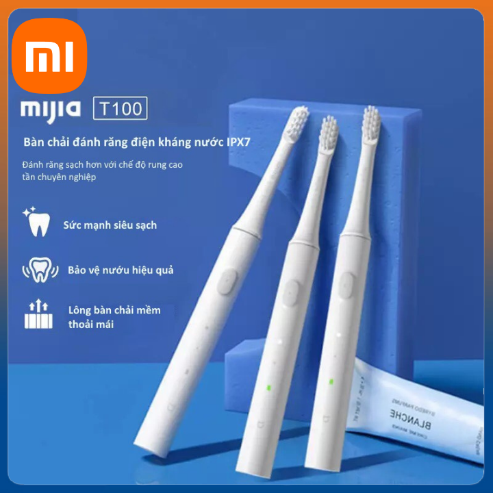 Bàn Chải Đánh Răng Điện Xiao Mi Mijia T100 Bàn Chải Đánh Răng Tự Động Cho Người Lớn Có Thể Sạc USB Không Thấm Nước