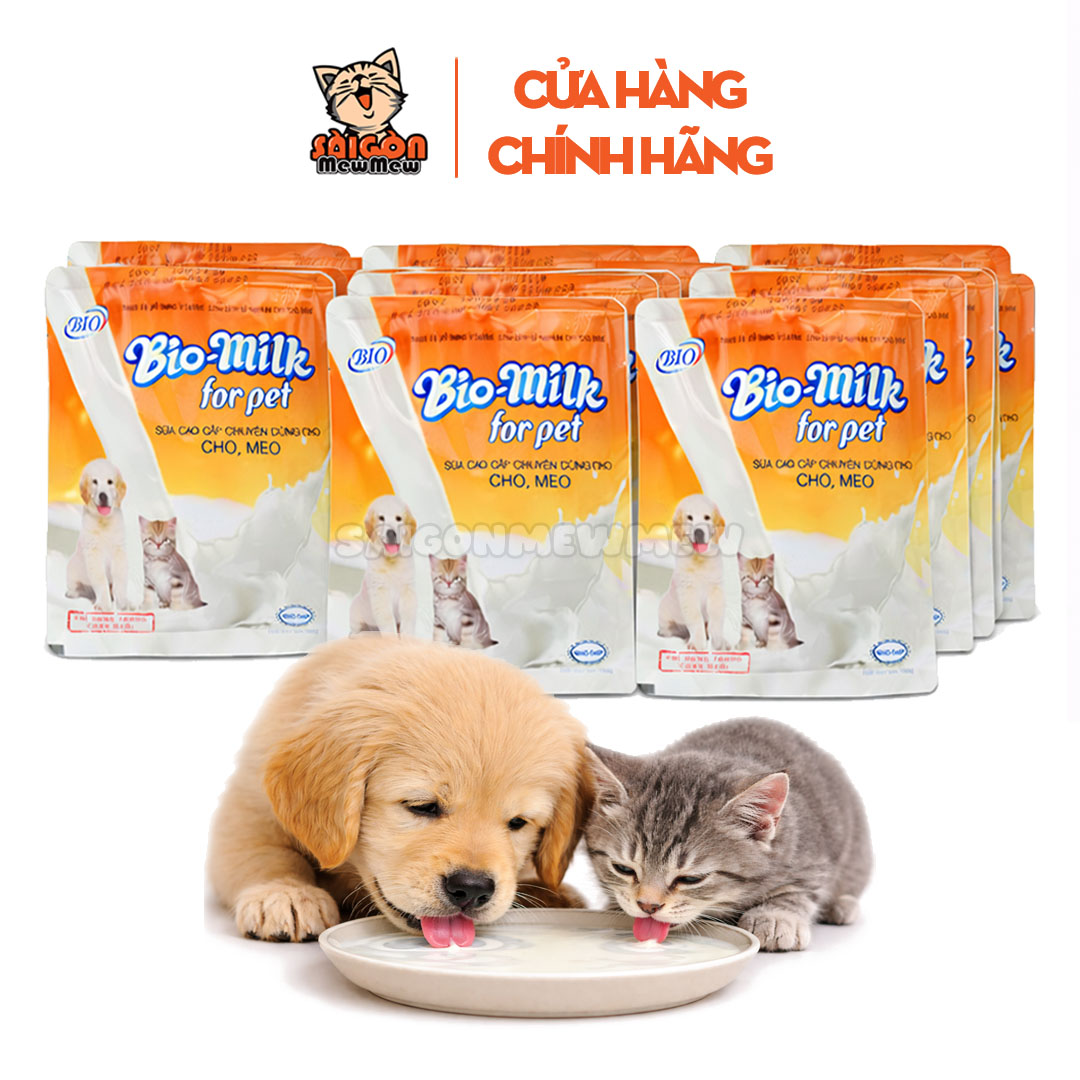 Combo 15 Gói Sữa Bio Milk 100g Cho Chó Mèo – Bổ Sung Dinh Dưỡng Cho Thú Cưng