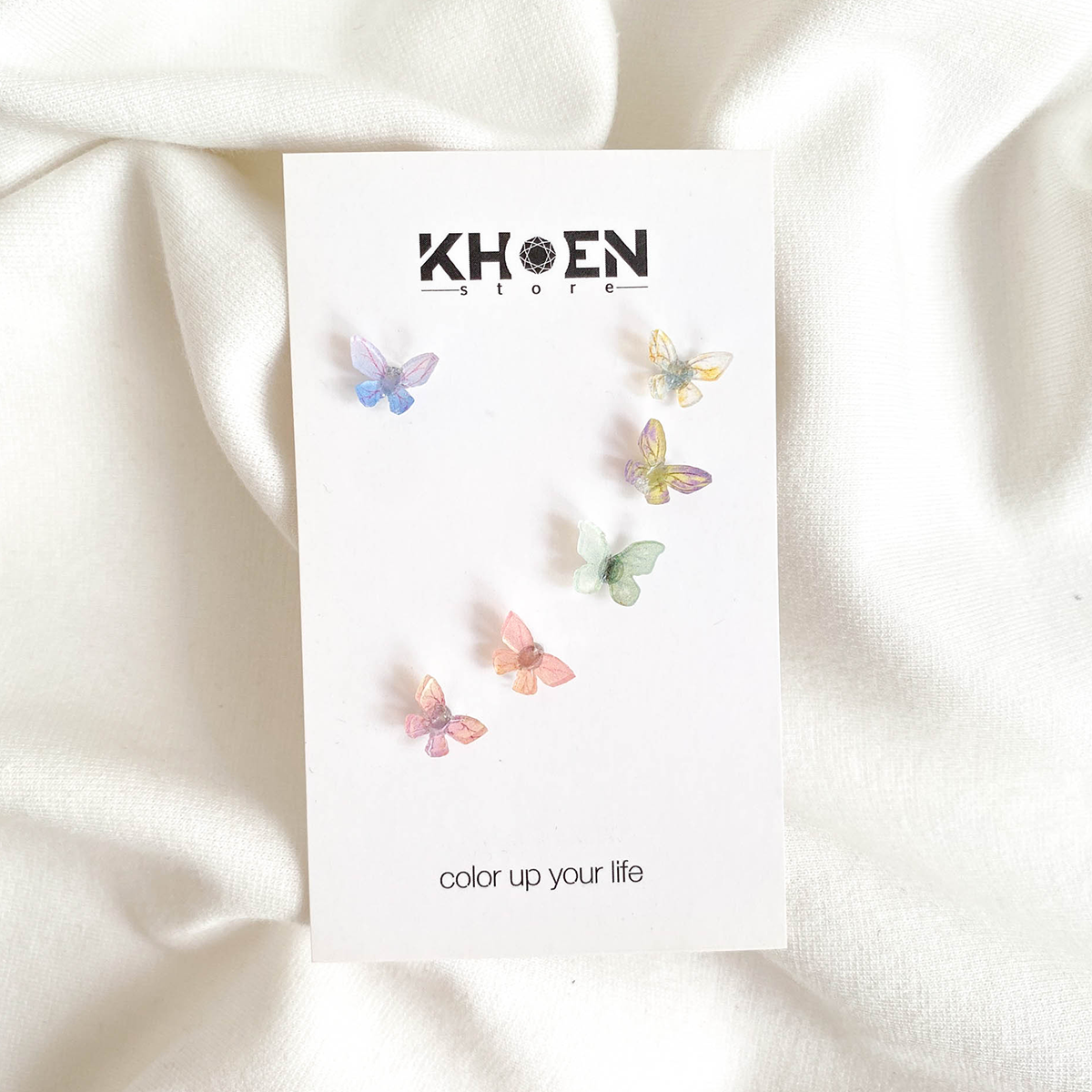 Bông tai Bướm nữ - Nhựa acrylic - Khoen Store