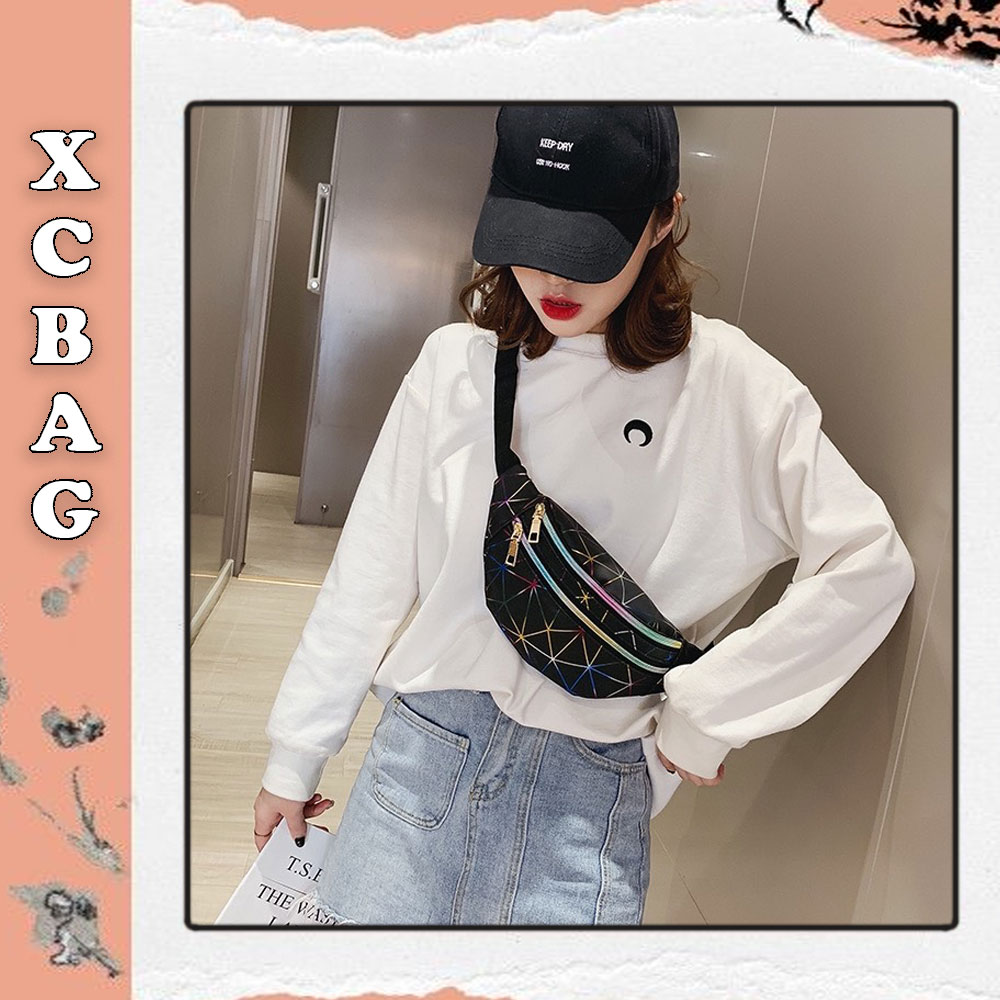 Túi bao tử nữ đeo chéo đeo vai nam XC-004, chống thấm nước, kiểu dáng hàn quốc, túi kẹp bụng