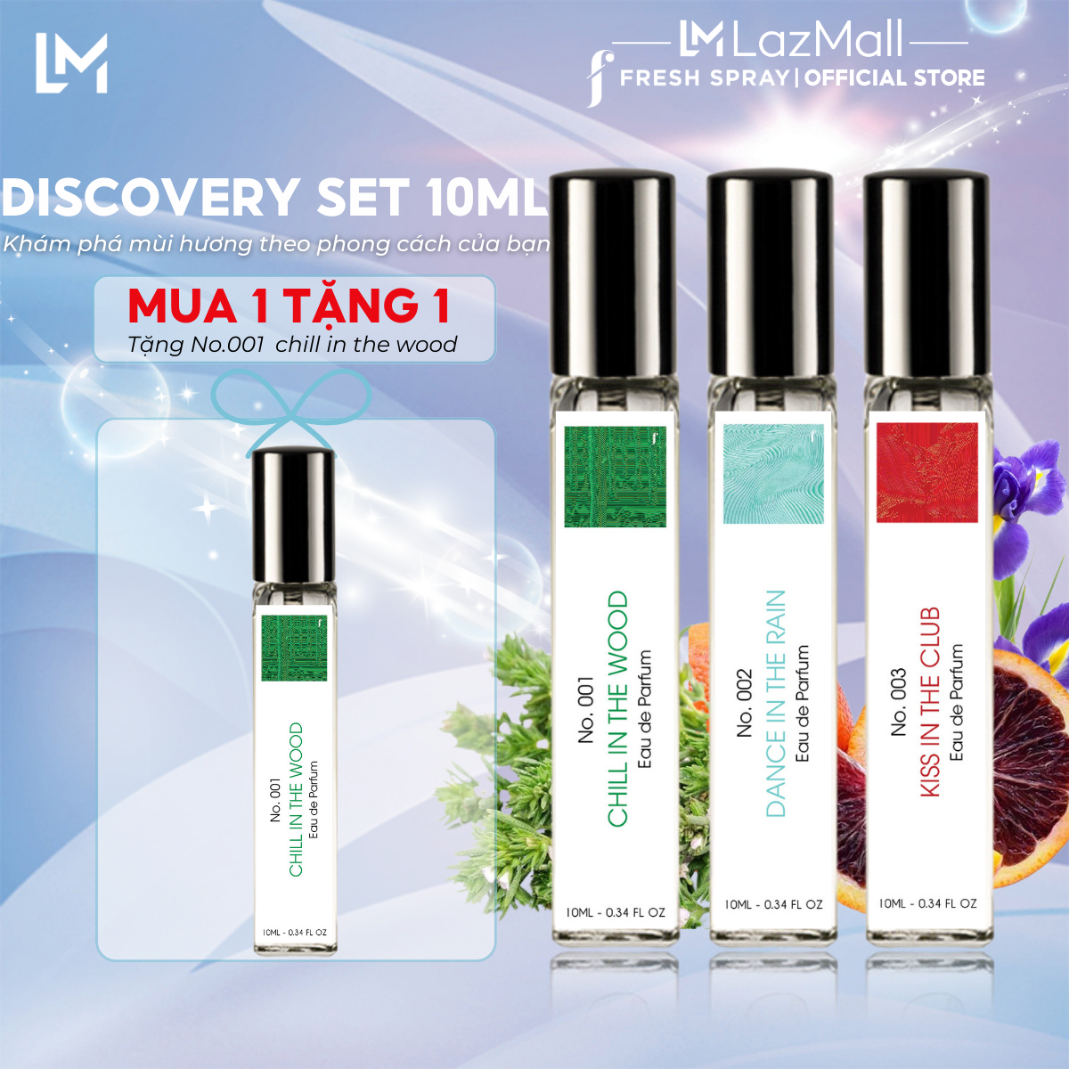 Combo 3 chai Nước Hoa Full Size 10ml | Official store F fresh Spray