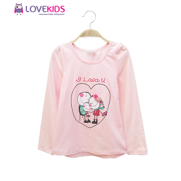 Áo thun bé gái i lava u - lovekids