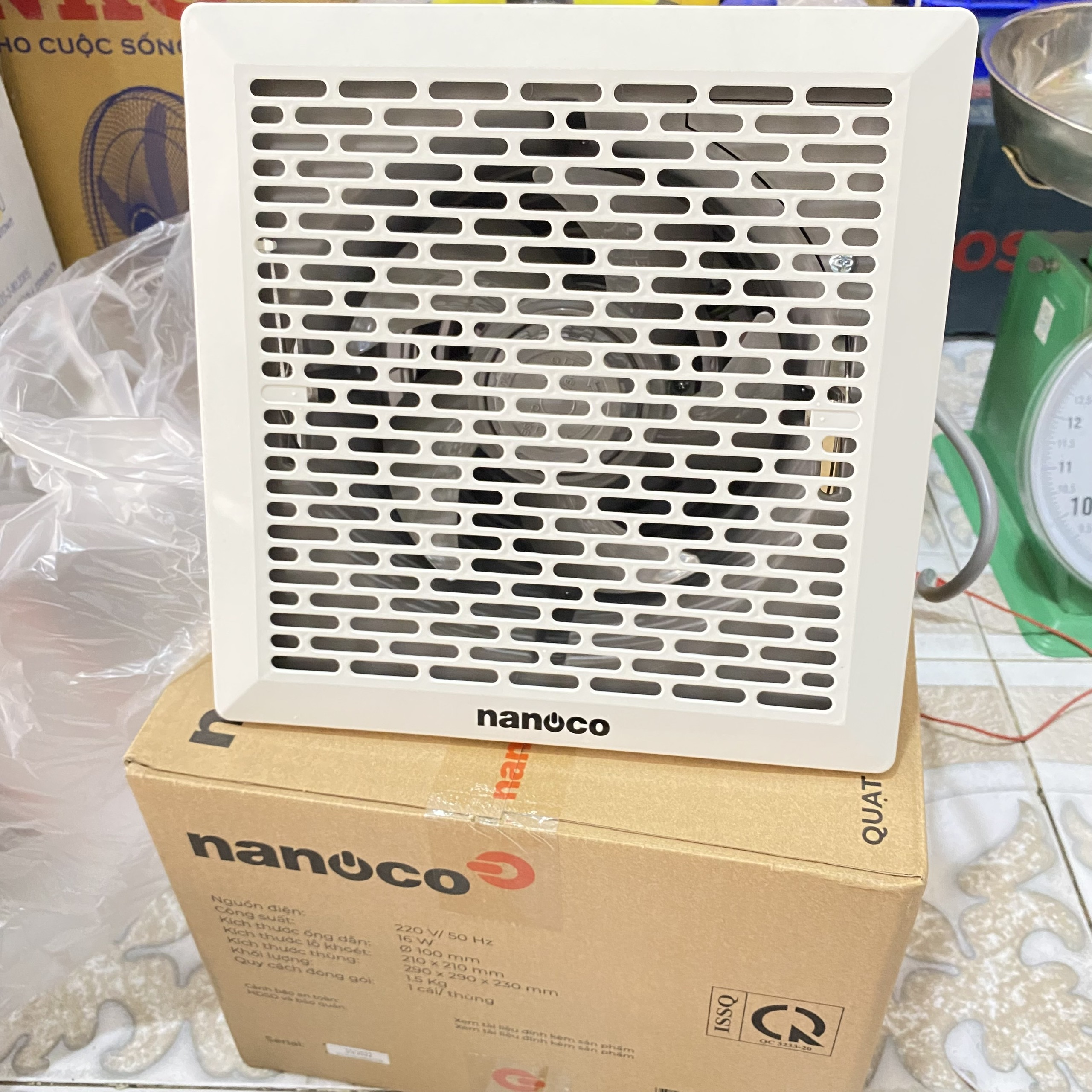 Nanoco - quạt hút âm trần có ống dẫn ncv1520-c 16w, ncv2020-c 18w, nanoco