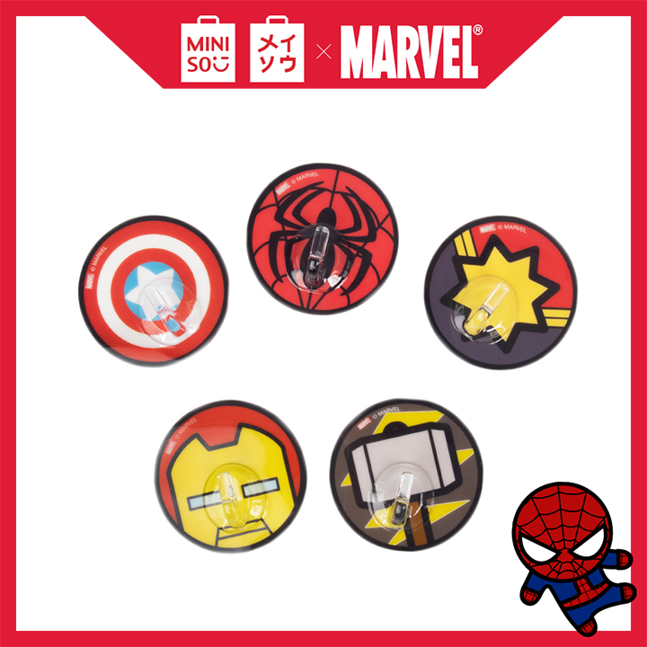 Combo 5 móc treo Miniso siêu anh hùng Marvel - Hàng chính hãng
