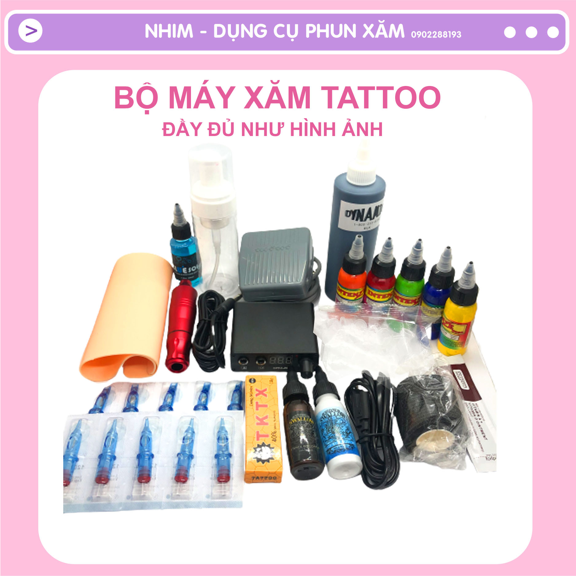 Bộ Máy Xăm - Bộ Máy Pen Tattoo thẩm mỹ phun xăm - Chất lượng tuyệt vời.