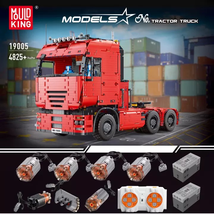 Đồ Chơi Lắp Ghép Xe Đầu Kéo Khí Nén Mould King 19005 - Moc 2475