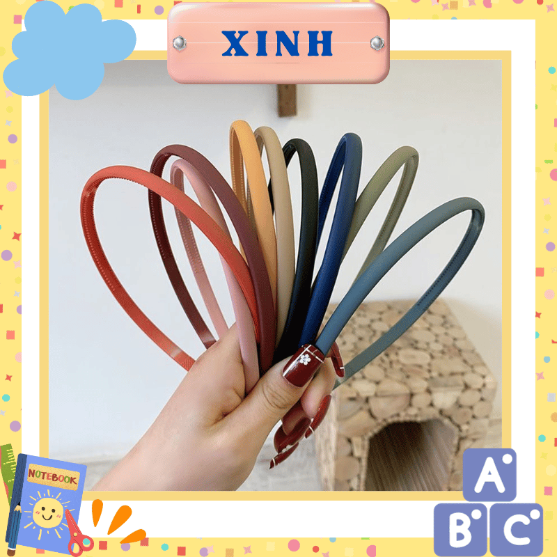 Cài tóc nữ dễ thương cute mẫu trơn và xoăn cho bạn gái
