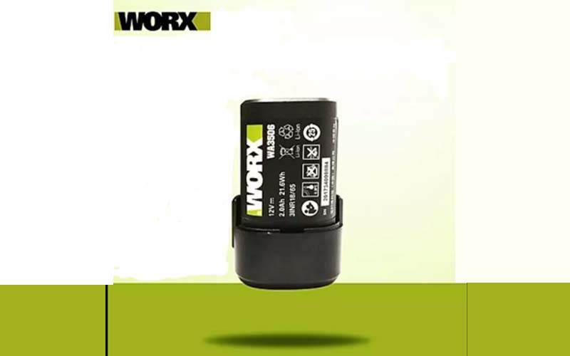 Pin li-ion 12v 2.0ah wa3506 - worx green