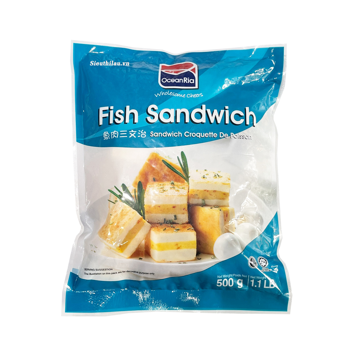 Sandwich Cá Hồi OceanRia Malaysia 500g