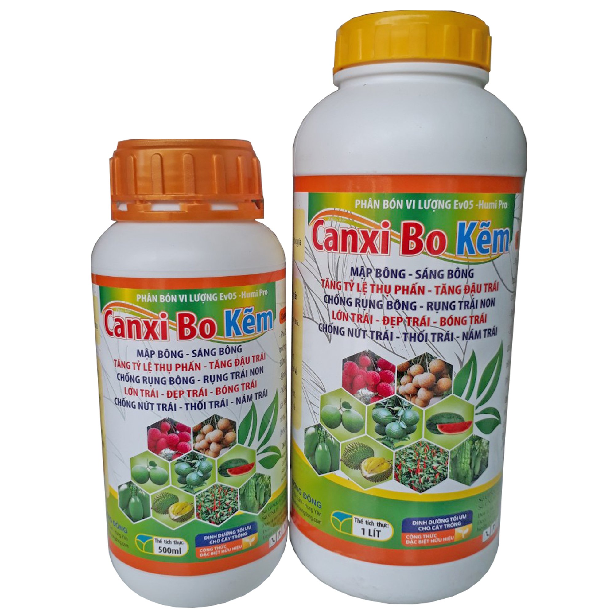 Canxi Bo Kẽm 1000ml Giúp Mập, Sáng Bông Tăng Tỷ Lệ Thụ Phấn Và Đậu Trái Chống Rụng Lớn Trái, Chống Nứt, Chống Nám