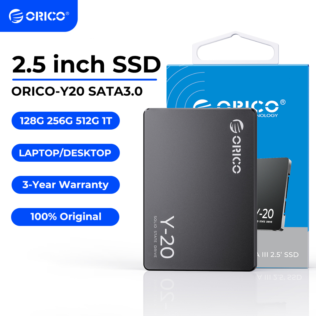  Ổ cứng SSD ORICO Y20 128GB 256GB 512GB SATA 3 2.5" 6Gbps 3D NAND cho máy tính để bàn laptop  Y20  