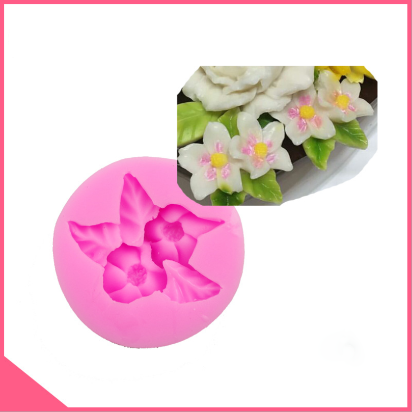 Khuôn silicon 4d làm rau câu chùm hoa dừa cạn