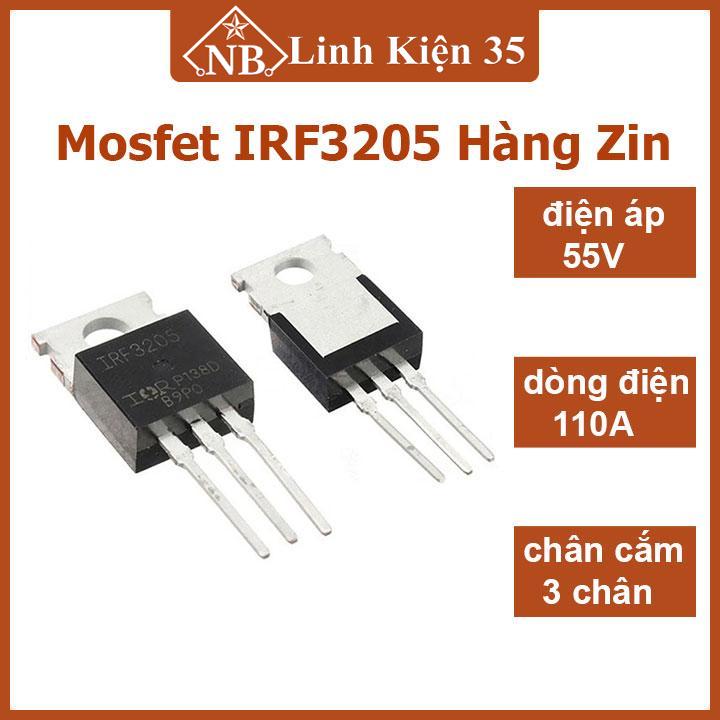 Irf3205, linh kiện bán dẫn mosfet irf 3205 hàng zin n 55v/110a/200w to-220 chân cắm 3p
