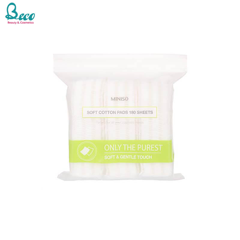 Bông tẩy trang miniso 180 miếng nhật bản – only the purest