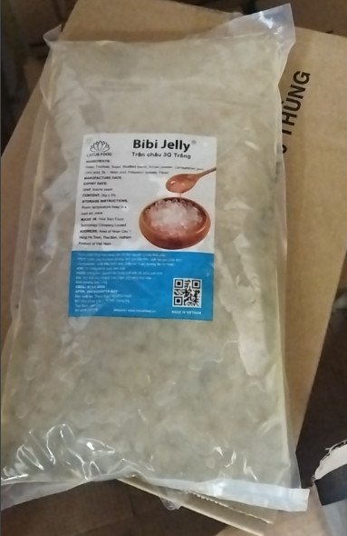[HCM]Trân Châu 3Q BIBI JELLY Trắng (gói 2kg) - Thơm ngon Ăn liền - Tobee Food