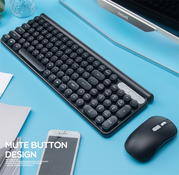 Bộ bàn phím chuột không dây LT-400 sạc pin dùng cho văn phòng, pc, laptop