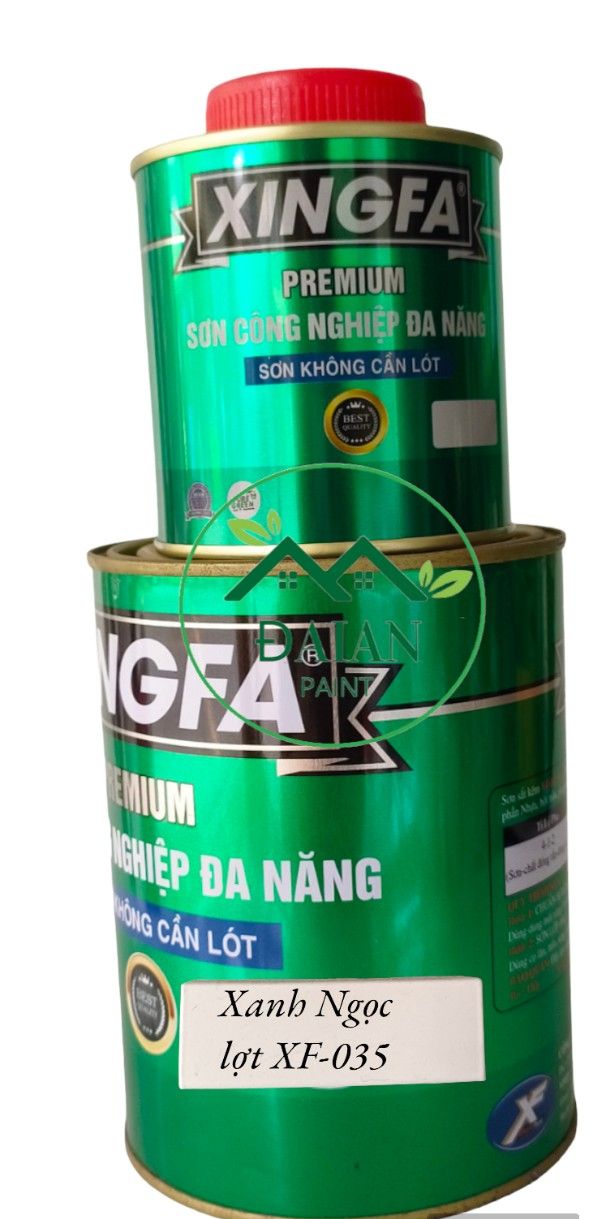Sơn sắt mạ kẽm 2 thành phần xingfa màu xanh ngọc lợt 035