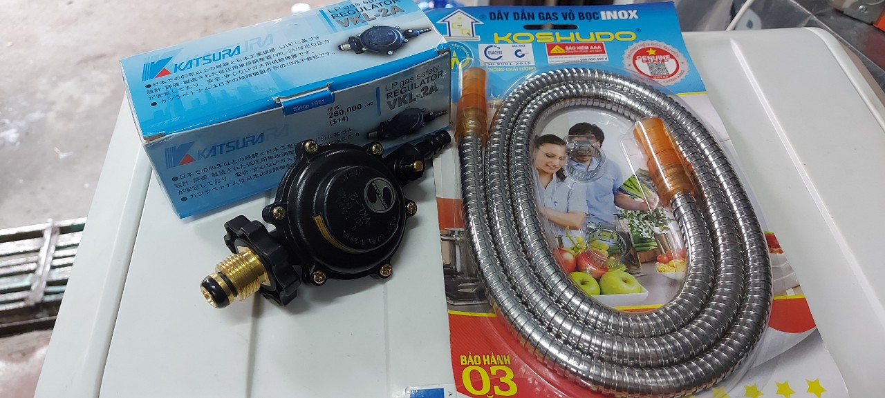 Bộ van dây gas ionx điều áp ngắt gas tự động Nhật VKL-2