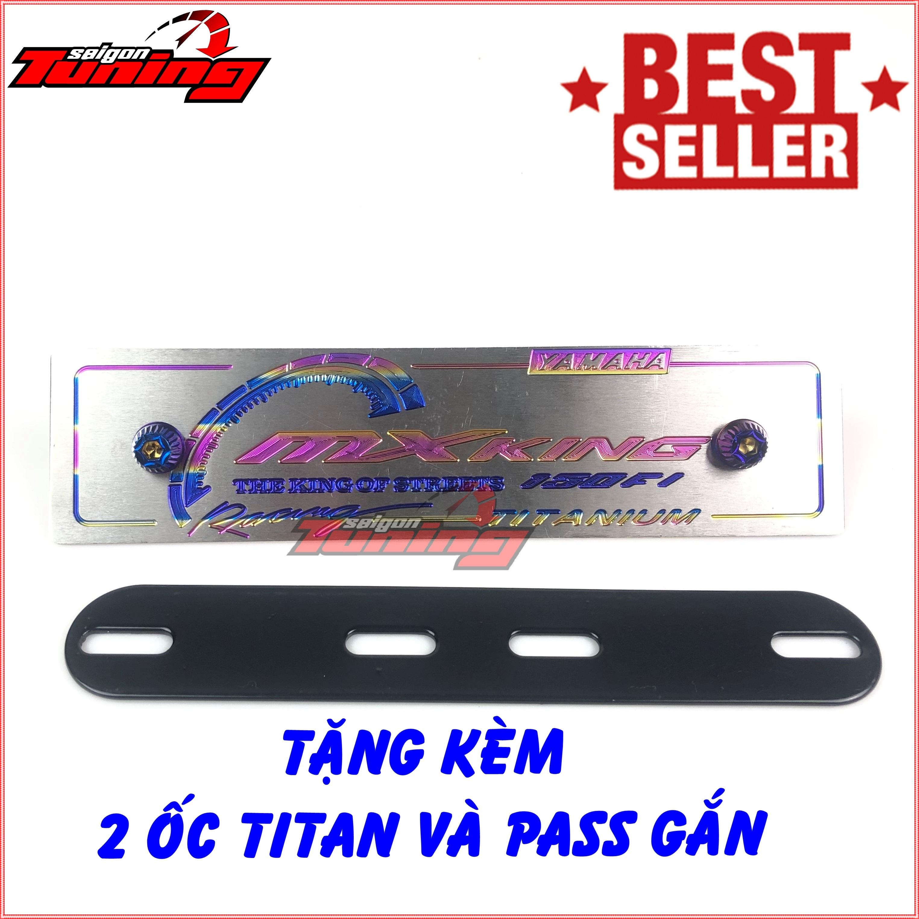 [HCM]Bảng tên MX King Titanium cao cấp - tặng ốc Titan + pas  SaigonTuning