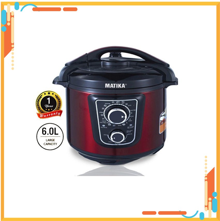 Nồi áp suất điện có điều chỉnh áp matika mtk-9262 6.0 lít công suất 1000w