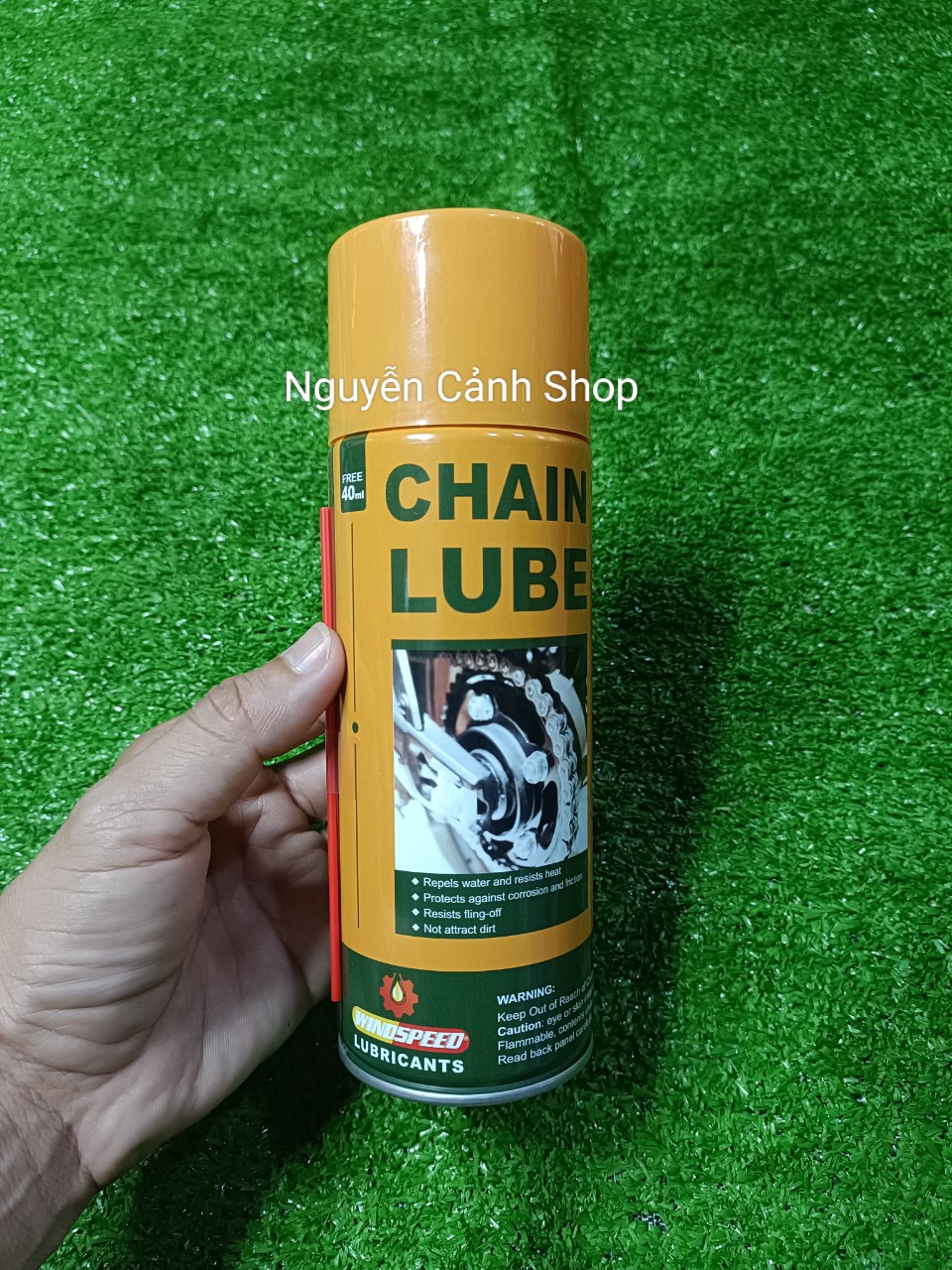 Xịt sên windspeed ,-chống văn-,,dưỡng sên -bôi trơn sên xe 40ml