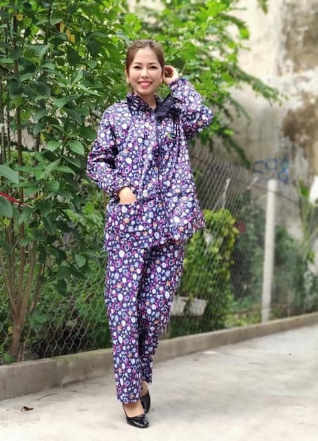 Áo mưa bộ cao cấp cho nữ