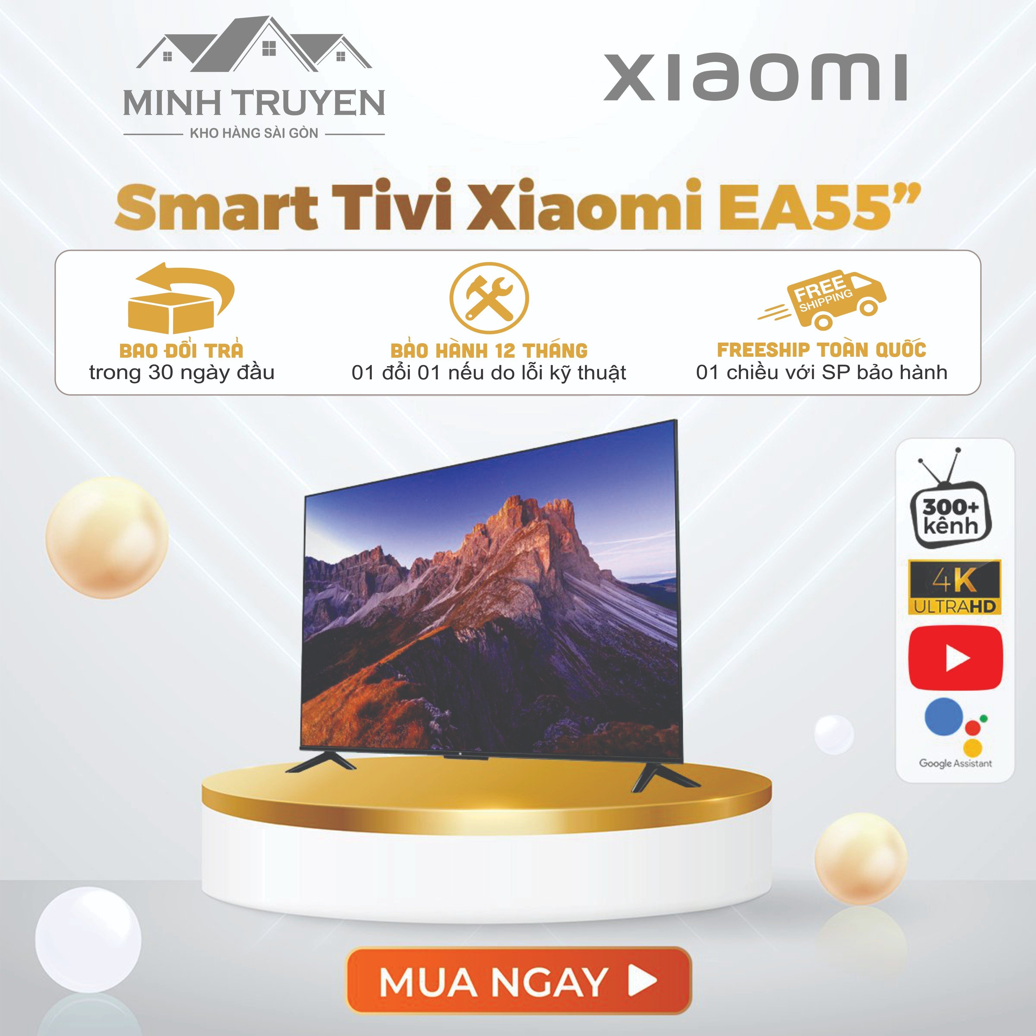 Smart Tivi Xiaomi 55 inch EA55 2022 Series (1.5Gb + 8Gb)/60Hz  - CHÍNH HÃNG 100%