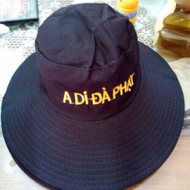 Mũ Đi Chùa Thêu A Di Đà Phật - nón thêu danh hiệu Phật