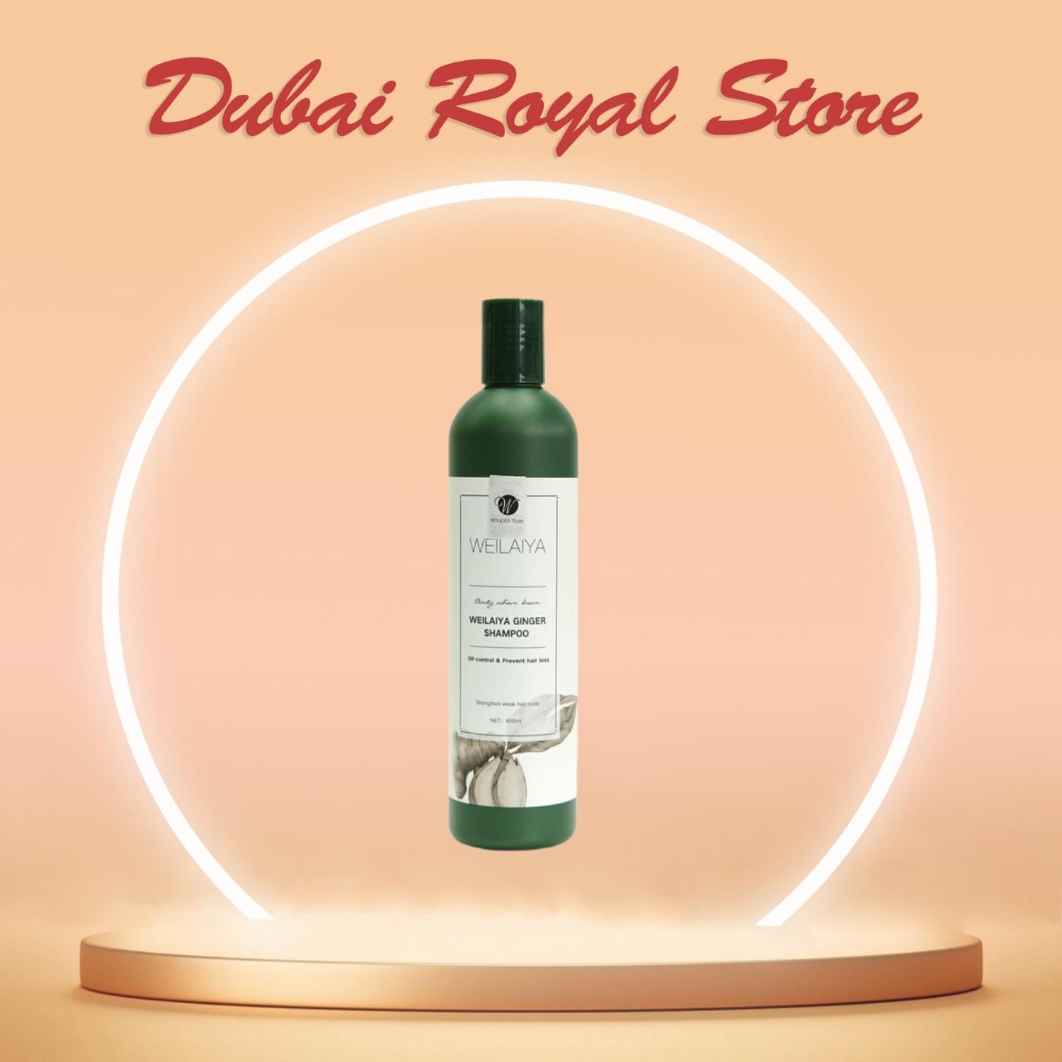 Dầu gội Weilaiya Ginger Shampoo gừng trắng - giúp tóc khỏe ngăn ngừa rụng tóc kích mọc tóc mềm mượt 400ml tem trắng