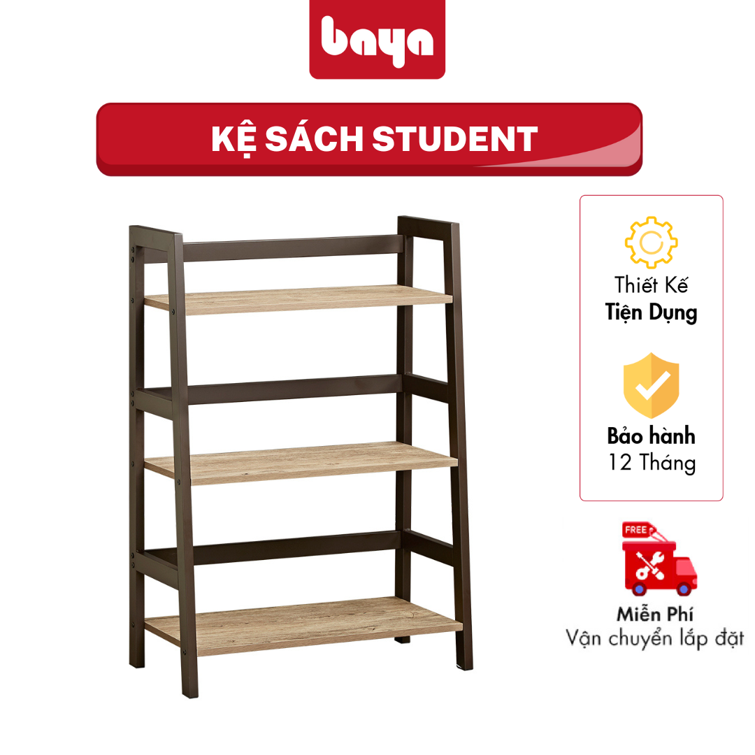 Kệ Sách BAYA STUDENT Chất Liệu MFC Và Kim Loại Chắc Chắn