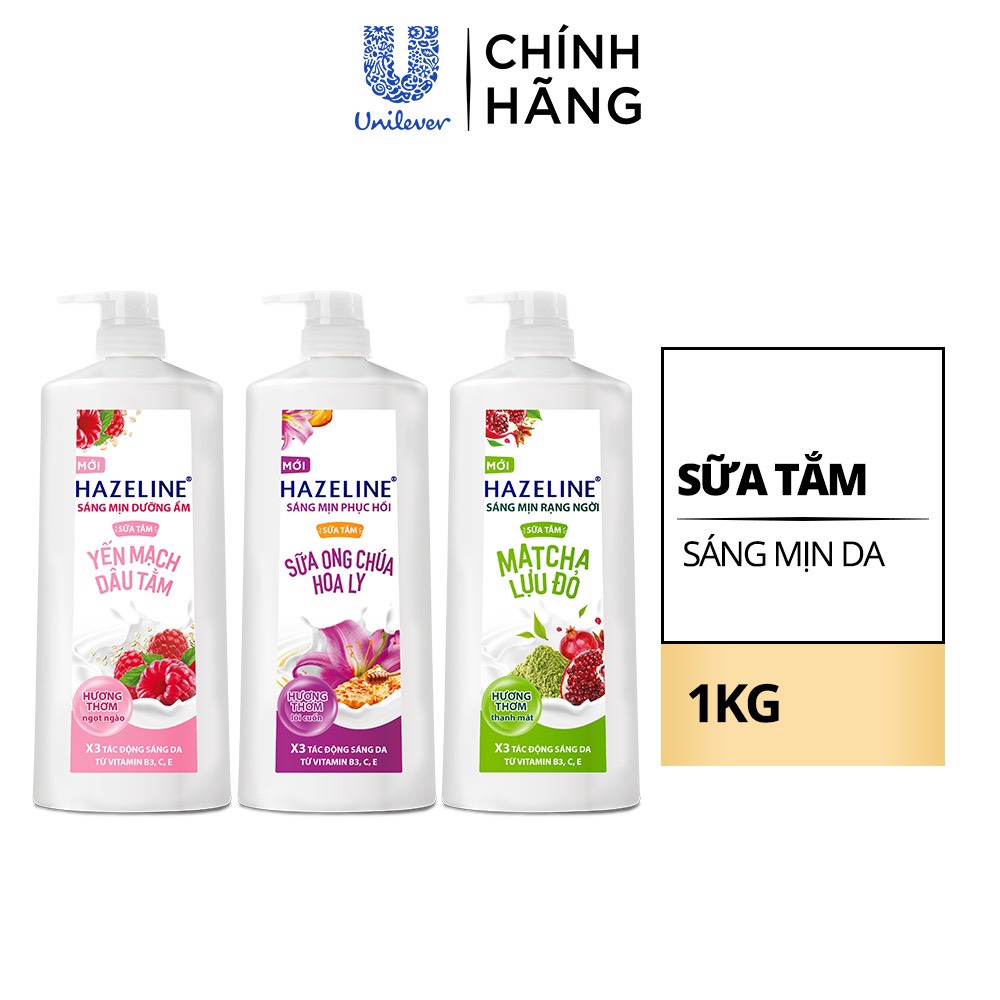 Sữa tắm sáng da hazeline 1kg