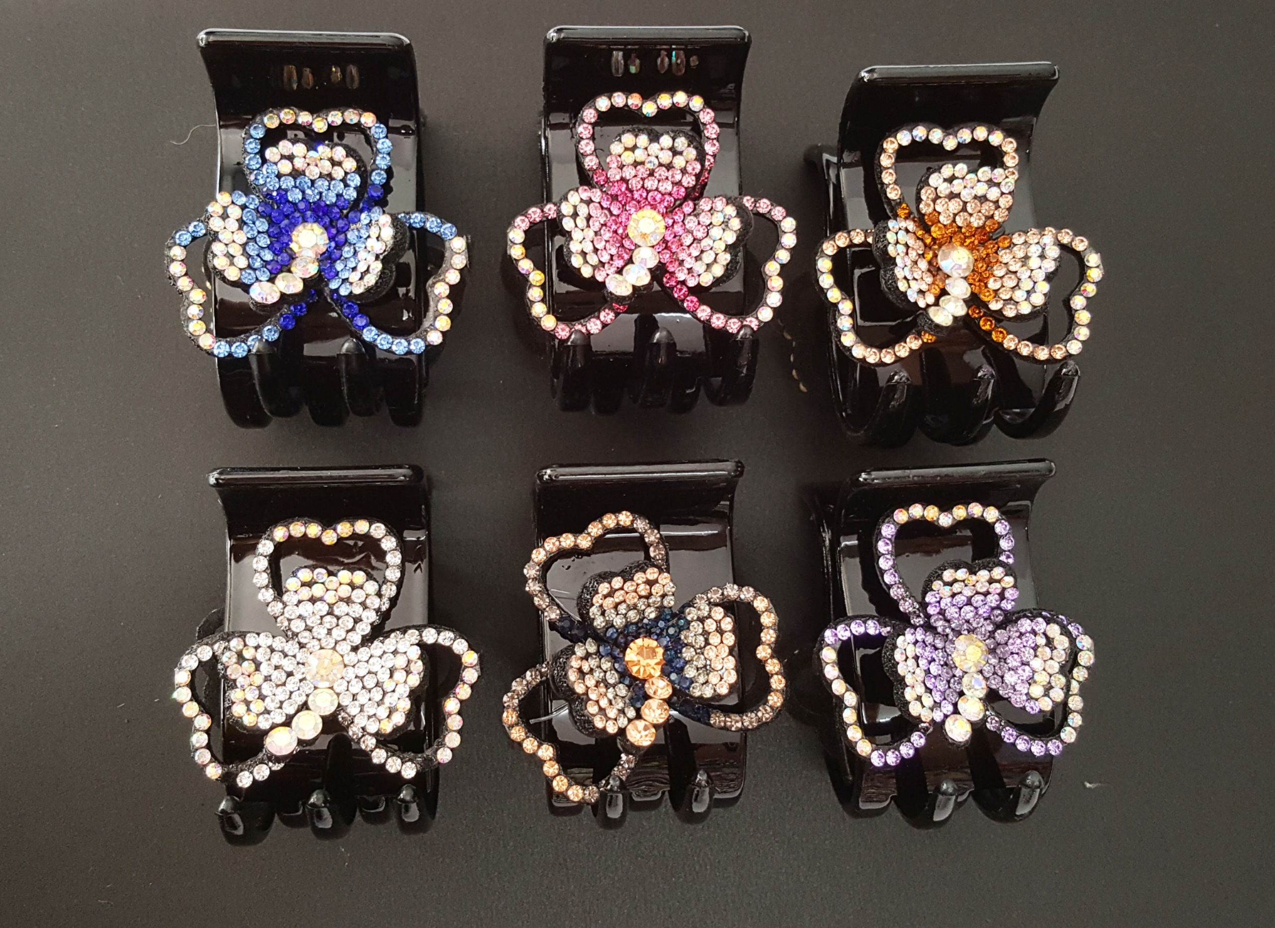 KẸP TÓC CÀNG CUA 5 RĂNG ĐÁ XOÀN 230902 (NHIỀU MÀU)