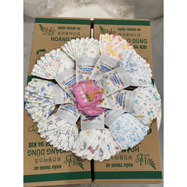 Khẩu trang 4d-kf94 hoàng dũng trẻ em