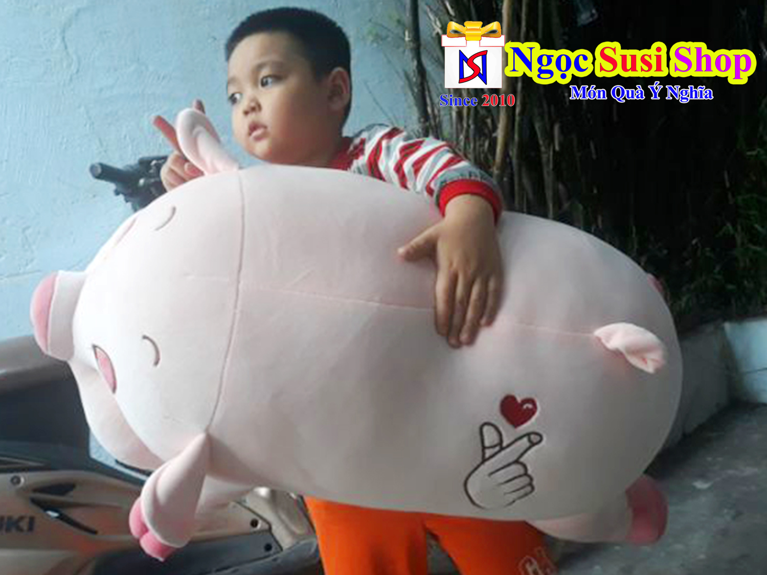 [SIÊU MỊN] GẤU BÔNG HEO BÔNG NGỦ NHỒI BÔNG KHỔNG LỒ 90CM DÀI 75CM [GIÁ CỰC SỐC]