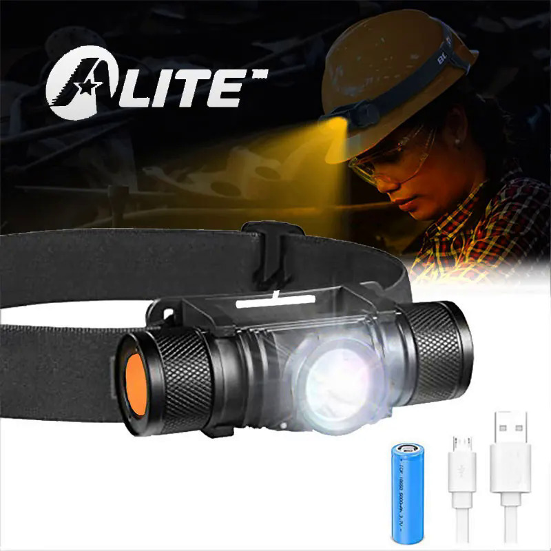Tmwt 1200lm Cree XM-L2 T6 Led Đèn Pha USB sạc 18650 Đèn pin câu cá đầu Đèn Cắm Trại săn bắn cầm tay đèn pha
