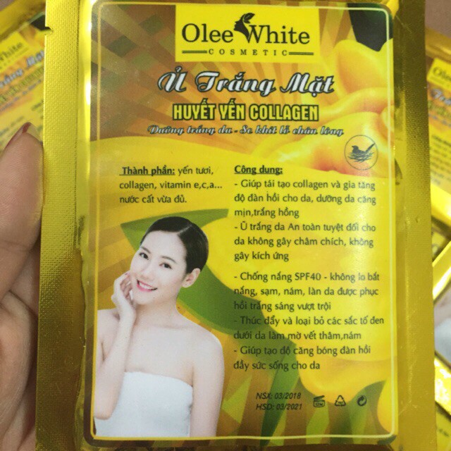 Ủ TRẮNG MẶT OLEE WHITE HUYẾT YẾN COLLAGEN9 S000 - Ủ TRẮNG MẶT HUYẾT YẾN COLLAGEN