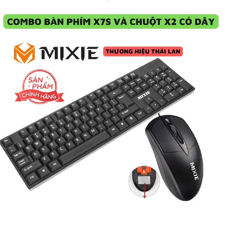 Combo bàn phím và chuột vi tính có dây mixie