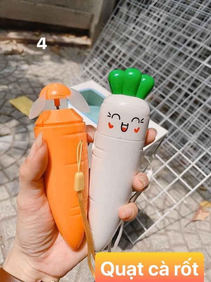 Hình Củ Cà Rốt Quạt Mini Sạc Dễ Dàng Mang Theo Fan Quạt USB