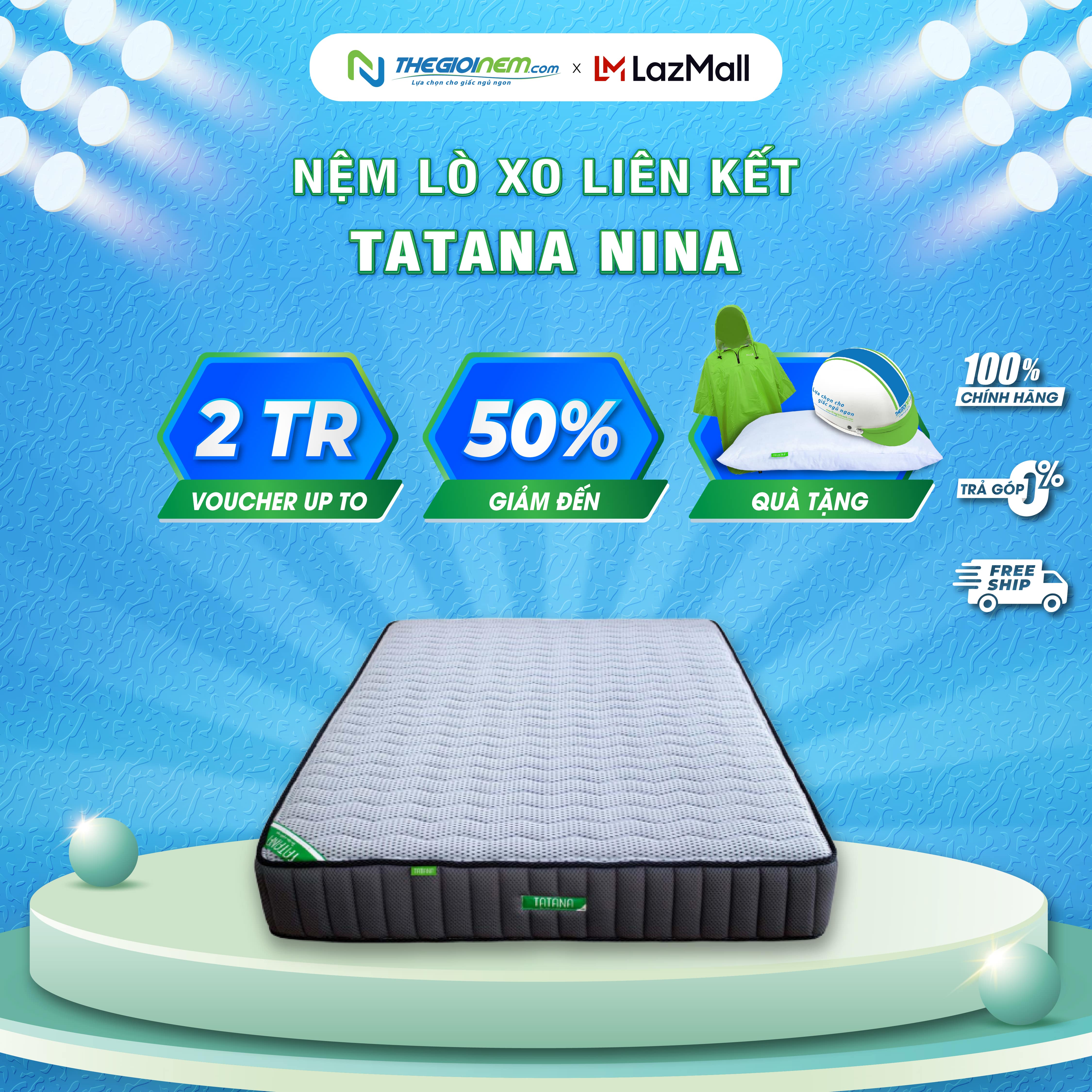 Nệm lò xo liên kết tatana nina-bảo hành 10 năm