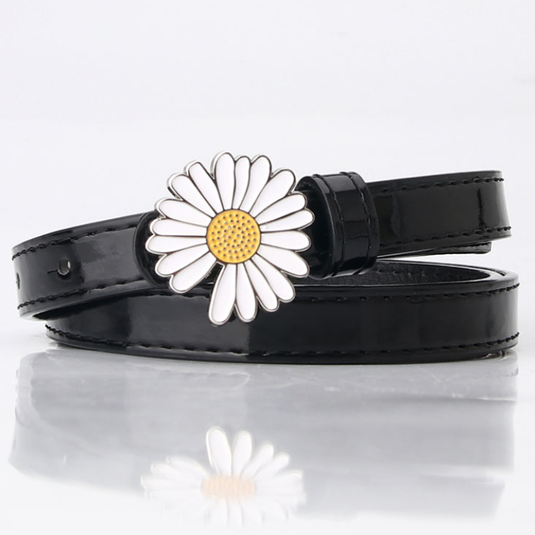 Thắt Lưng Nữ Khóa Hình Hoa Cúc TL007 Shop Mây Chất Liệu Da PU Khóa Kim Loại Tiện Dụng Cho Đầm Jeans Quần Âu Và Short Dây Lưng Nữ Dây Nịt Nữ