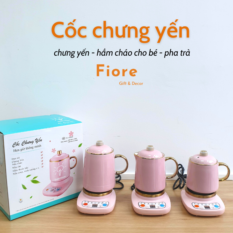 Cốc chưng yến - cốc hầm đa năng màu hồng chính hãng Under1000k KBH