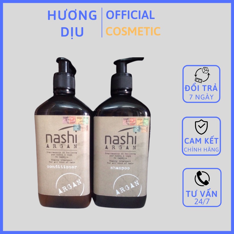 Cặp dầu gội xả phục hồi hư tổn nashi argan 500ml