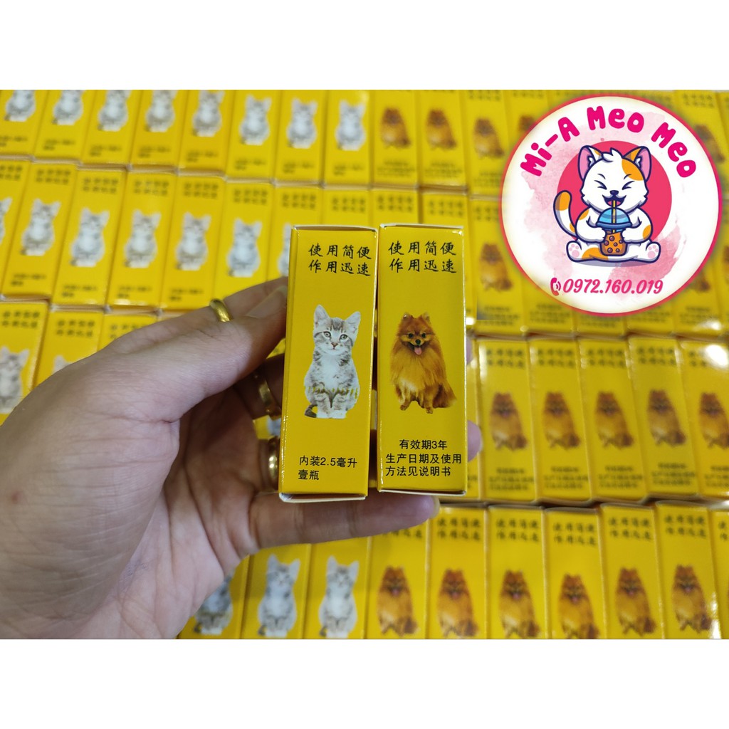 Nhỏ gáy trị Ve Rận Bọ Chét cho Chó-Mèo